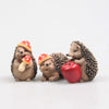 HEDGEHOG WITH MUSHROOM 3 ASSORTED 6 CM