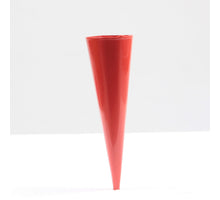ZINK CONISCHE WAXINEHOUDER PUNT 20X4 CM ROOD