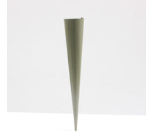 ZINK CONISCHE WAXIINEHOUDER PUNT 25X4 CM OLIJF GROEN