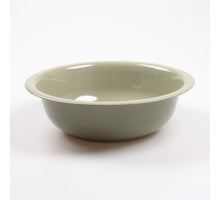 PLANTENSCHAAL L ZINK D32 H9.5 CM OLIJF GROEN