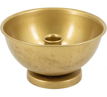 Kandelaar in kom metaal D14,5 H8cm goud