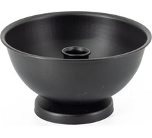 Kandelaar in kom metaal D14,5 H8cm zwart