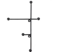 Kleerhanger metaal 5,5x27x18cm zwart