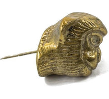 Kaarssteker aap aluminium 6,5x3x7cm goud