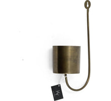 Wandkandelaar metaal 27,5x8x13,5cm vintage goud