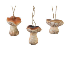 Autumn mushroom pendant terracotta 6 x 6 x 8 cm 3 assorted