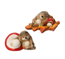 Autumn figure hedgehog 11 x 7 x 6.5 cm terracotta 2 assorted