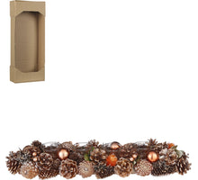 Tafelstuk theelicht houder oranje - l54xb16,5xh9cm