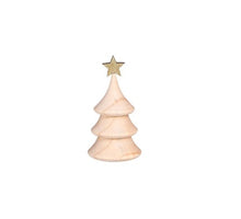 Boom hout l.bruin met ster - h14,5xd8cm