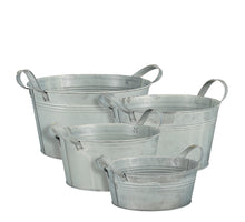 Inca basin round gray matte set of 4 - h18xd32cm