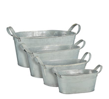Inca bowl oval gray matte set of 4 - l36xb25xh16.5cm