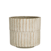 Apiro pot round off white - h21xd22.5cm
