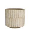 Apiro pot round off white - h22xd24.5cm
