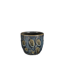 Helma pot rond blauw - h11,5xd12,5cm
