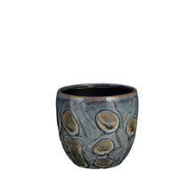 Helma pot rond blauw - h14xd15cm