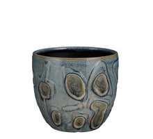 Helma pot rond blauw - h18xd20cm