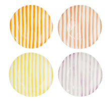 Elfi dinerbord oranje l.paars roze geel 4 assorti - h3xd26,5cm