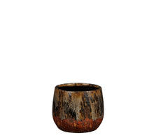 Frederique pot rond bruin - h13xd16,5cm
