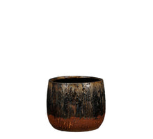Frederique pot rond bruin - h15,5xd19,5cm