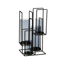 Canton kandelaar grijs - l20xb20xh41cm