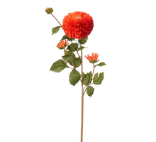 Dahlia oranje Real Touch - l78cm