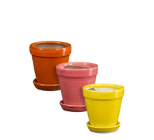 Madrid pot rond l.geel oranje l.roze 3 assorti - h11,5xd11,5cm