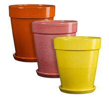 Madrid pot rond l.geel oranje l.roze 3 assorti - h44xd38cm