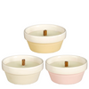 Kaars geel roze beige 3 assorti - h5,5xd11,5cm