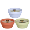 Citronella candle green purple red 3 assorted - h5.5xd12cm