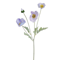 Klaproos blauw Real Touch - l61cm