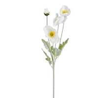 Klaproos wit Real Touch - l61cm