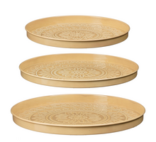 Medina tray beige set van 3 - h3xd40cm