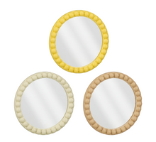 Jax spiegel geel bruin off white 3 assorti - h2xd25cm