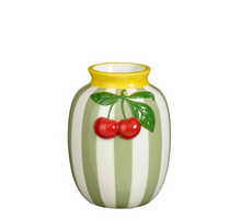 Vaas kersen l.groen - l13xb12xh15,5cm