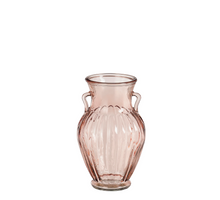 Zeus vaas glas roze - h20xd12cm