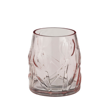 Yvette vaas glas roze - h15xd13,5cm
