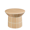 Menton bijzettafel creme - h30xd37,5cm