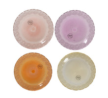 Ontbijtbord glas 4 assortie 18cm x 1.5cm