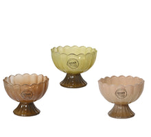 Schaal glas 3 assortie 9cm x 7.1cm