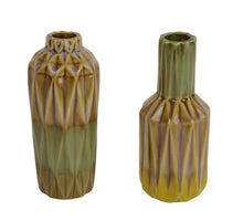 Vaas porselein 2 assortie 6.5cm x 15.5cm