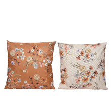 Cushion polyester flowers 2col assorted outdoor 45x45x5cm