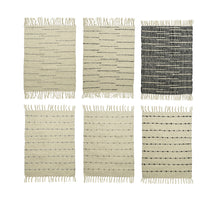 Rug cotton wide stripes, smal stripes 3 colours assorted 90x60cm