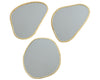 Mirror rattan ''organic'' 3 assorted natural 46x39x2cm