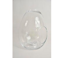 Glazen ei met opening D20 H25cm Helder