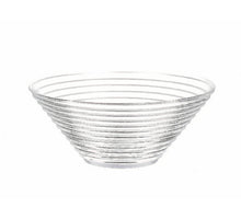 Ribbed glass bowl 'Tucson' D20cm clear