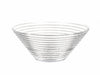 Ribbed glass bowl 'Tucson' D20cm clear