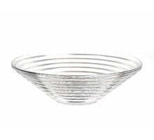Ribbed glass bowl 'Tucson' D23 H7cm clear