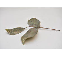 Magnolia lvs spray Baroc 39cm green/gold(6pc/pb)