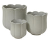Set a 3 Blossom planter terracotta klei off-white 42cm x 42.
