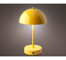 LED oplaadbare lamp metaal binnen geel/warm wit d15 H25cm